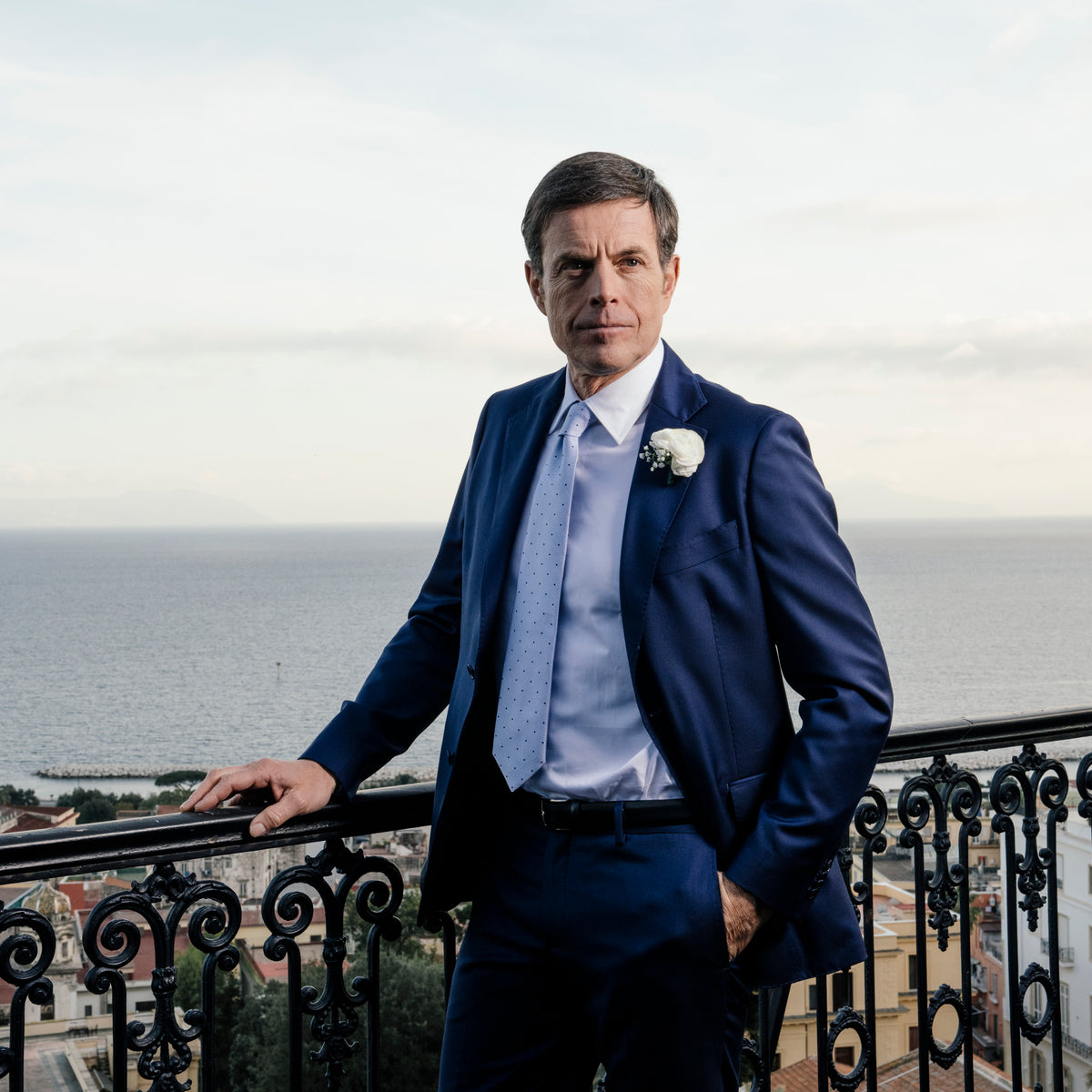 Abito Blu Vestito Per PapÃ Della Sposa Dello Sposo Cravatta Al