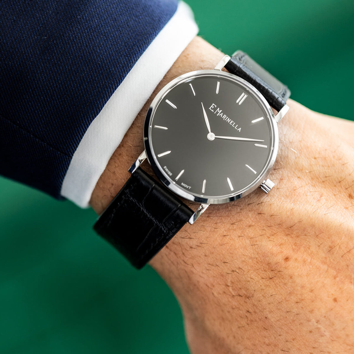 Orologio Automatico Da Uomo Diella AD6022, Movimento Meccanico Giapponese, Cinturino In Giada E Acciaio Dorato, Vetro Zaffiro, Impermeabile 50m