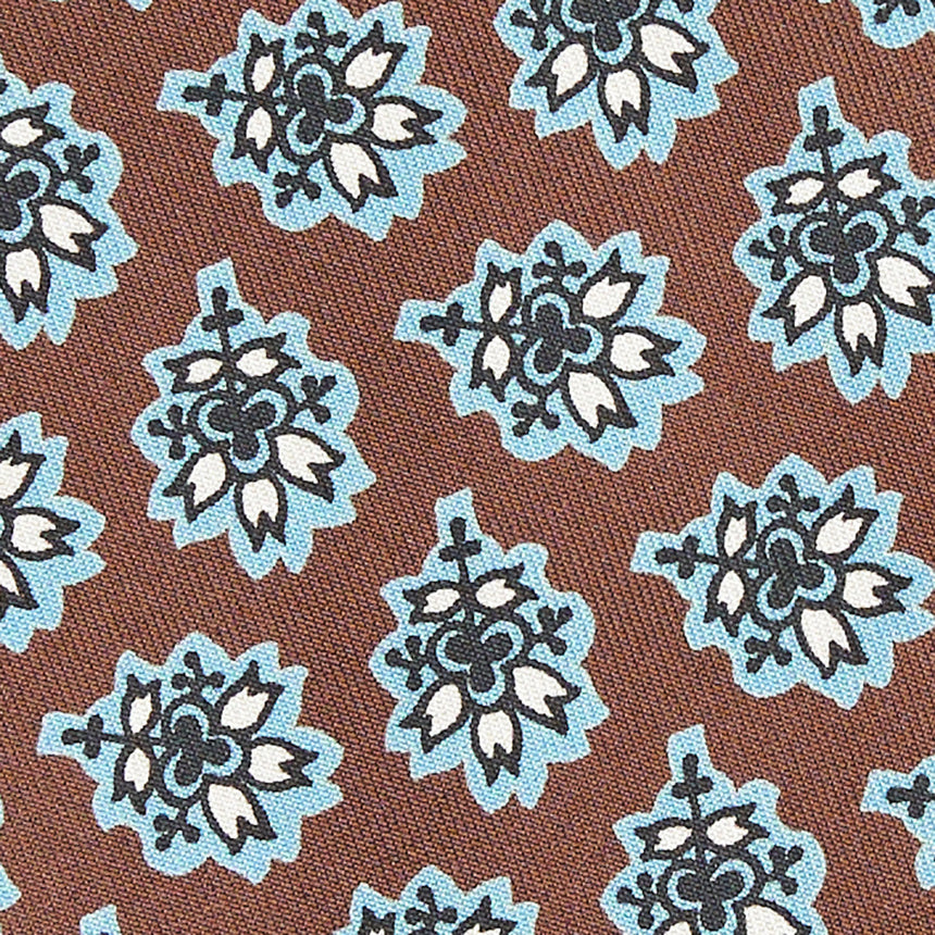 CRAVATTA IN SETA MARRONE SCURO