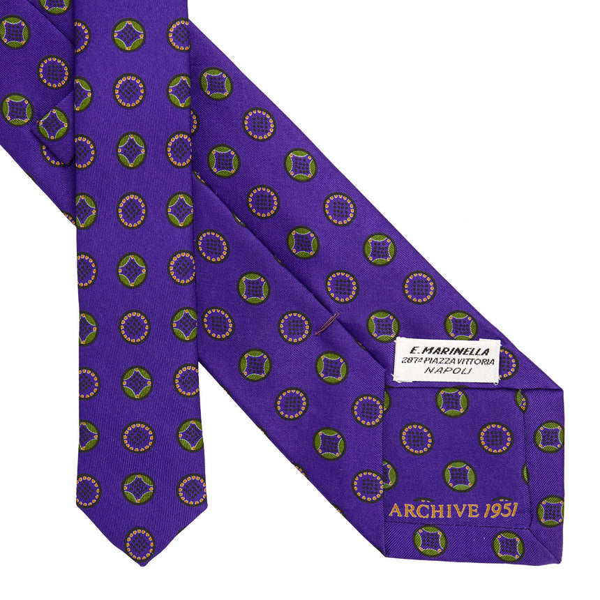 VIOLET SARTORIAL PRINTED SILK TIE
