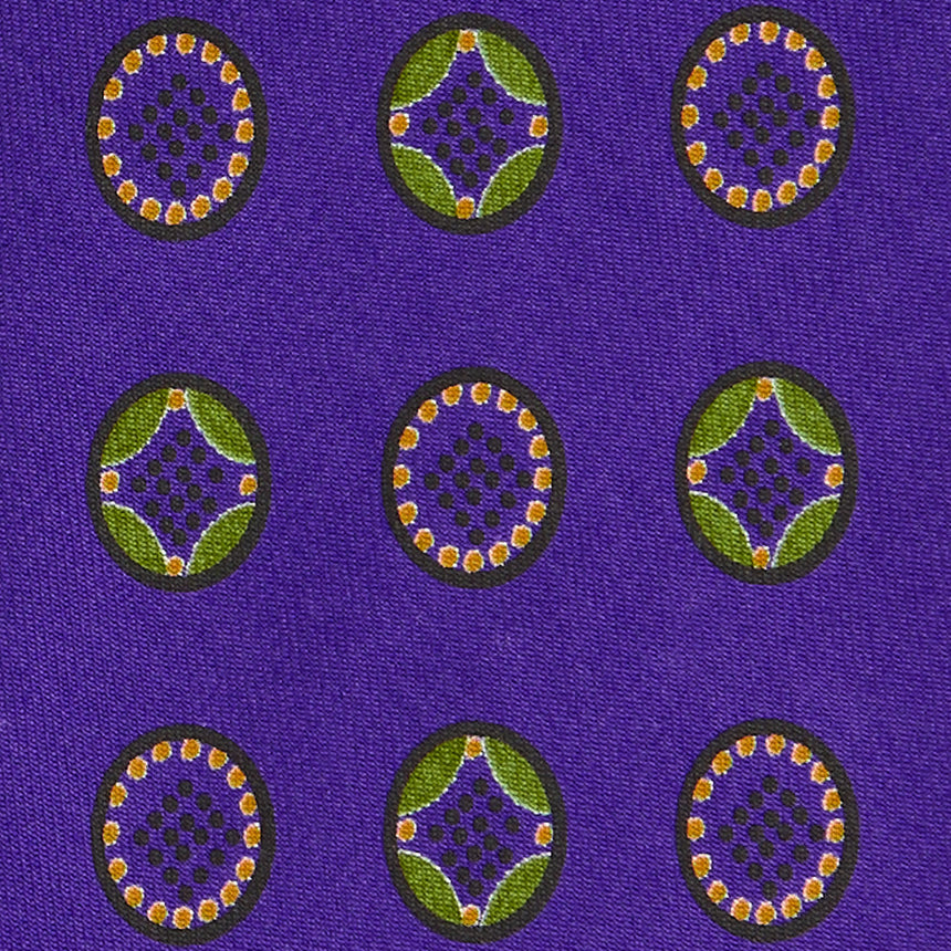 VIOLET SARTORIAL PRINTED SILK TIE