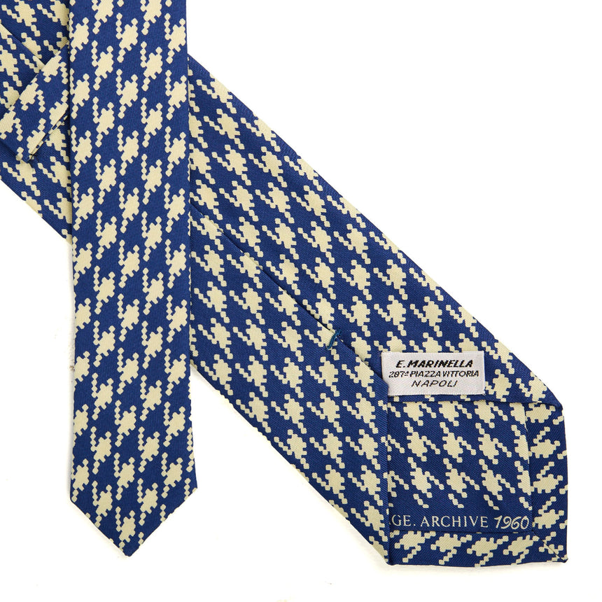 BLUE SARTORIAL PRINTED SILK TIE