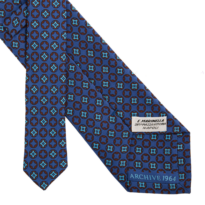 BLUETTE SARTORIAL PRINTED SILK TIE