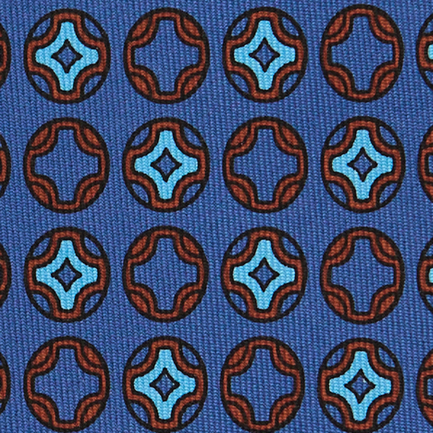 BLUETTE SARTORIAL PRINTED SILK TIE