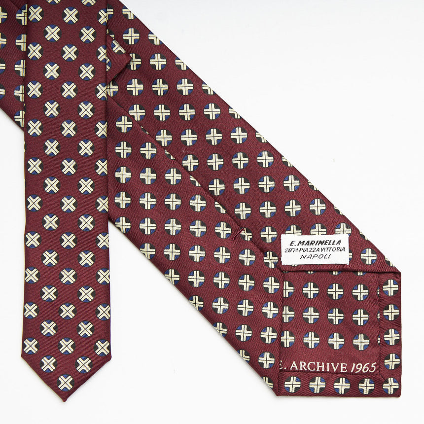 CRAVATTA IN SETA BORDEAUX