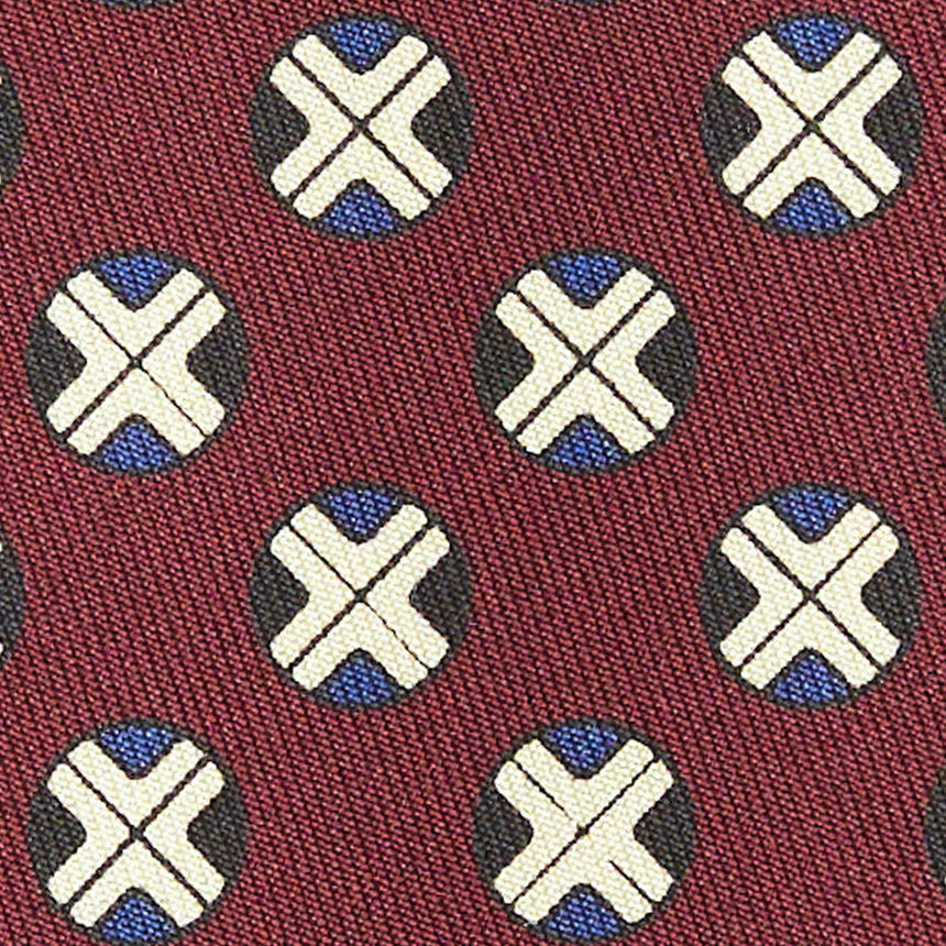 CRAVATTA IN SETA BORDEAUX