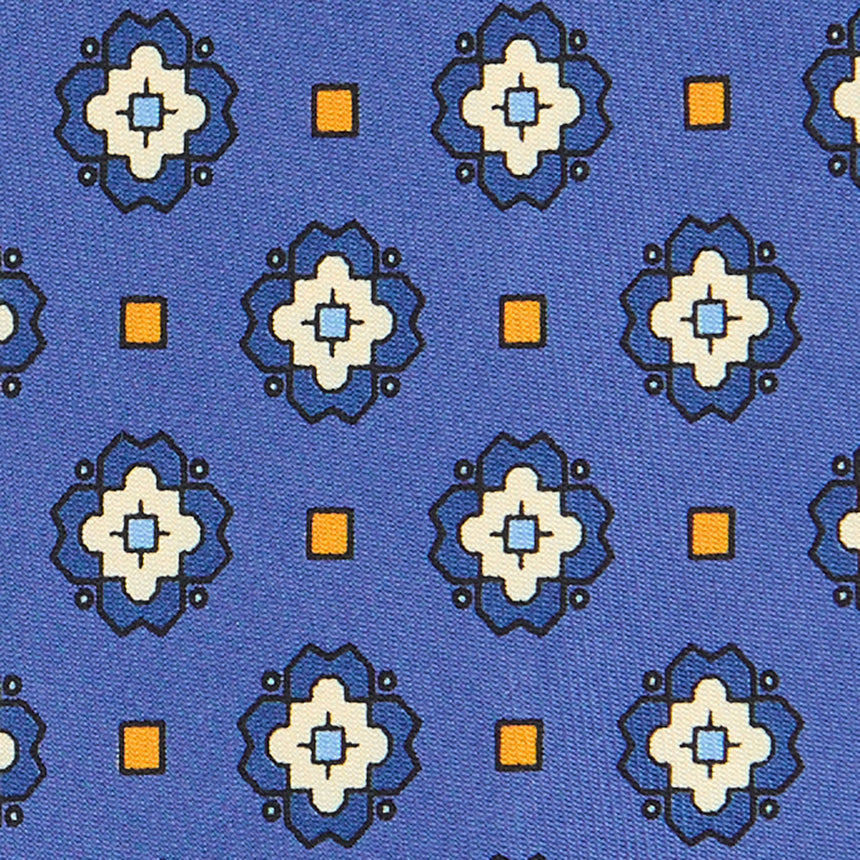 POWDER BLUE SARTORIAL PRINTED SILK TIE