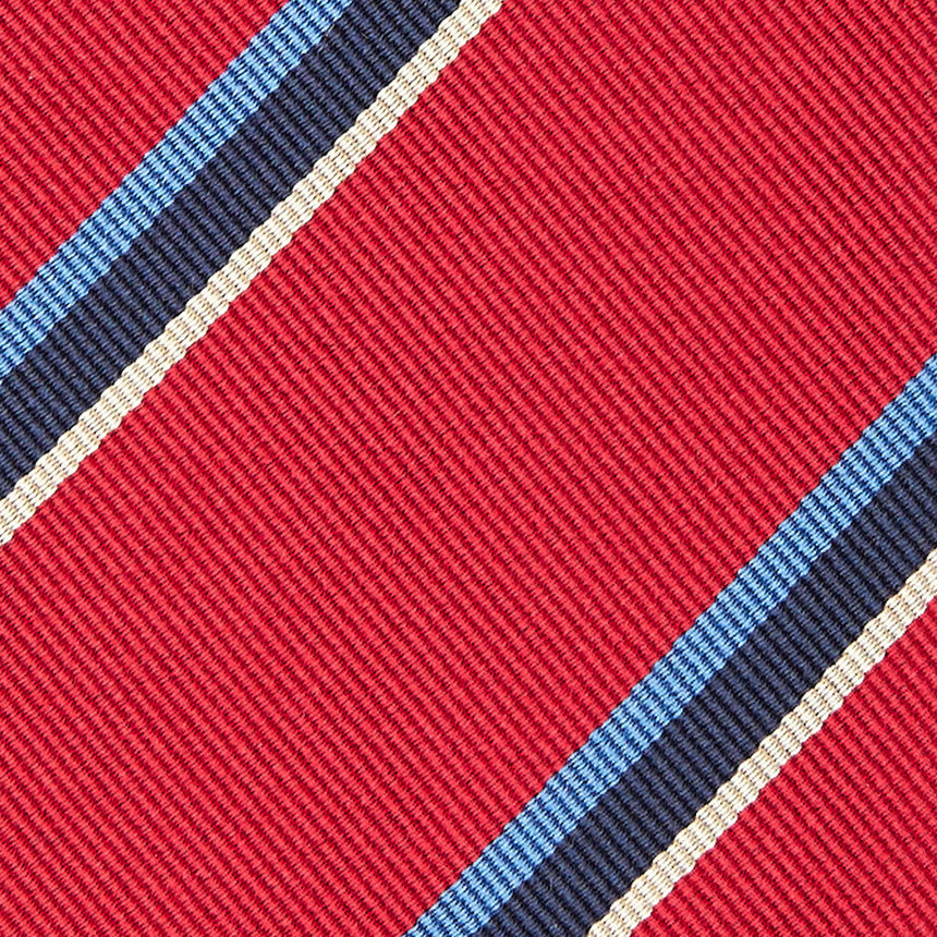 RED REGIMETAL SILK TIE