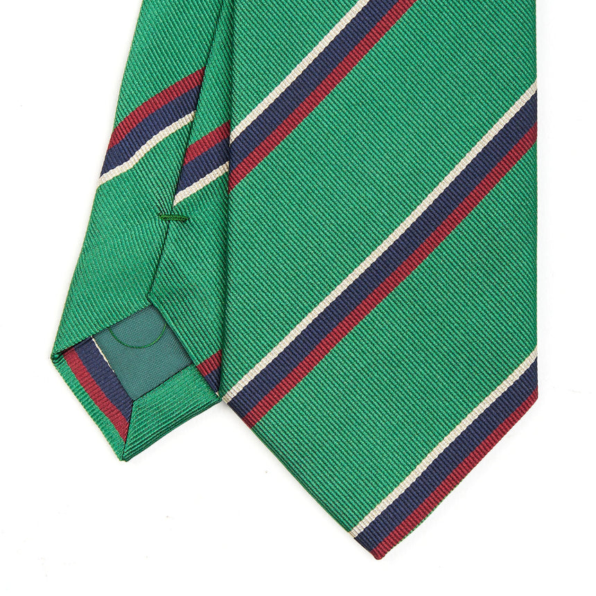 CRAVATTA REGIMENTAL IN SETA VERDE SCURO