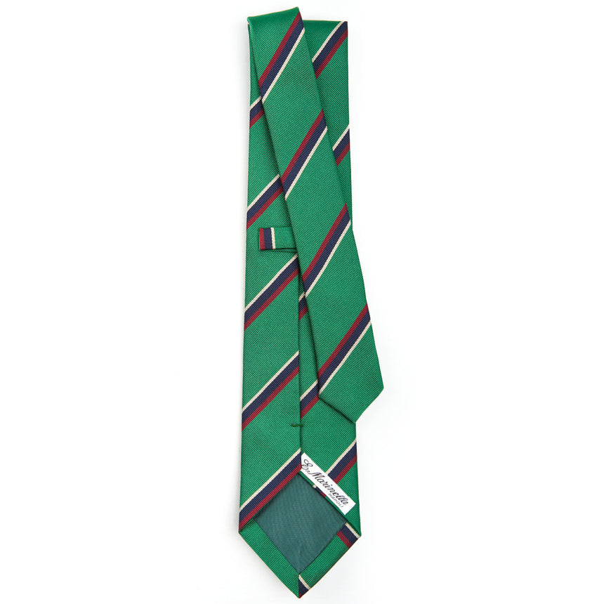 CRAVATTA REGIMENTAL IN SETA VERDE SCURO