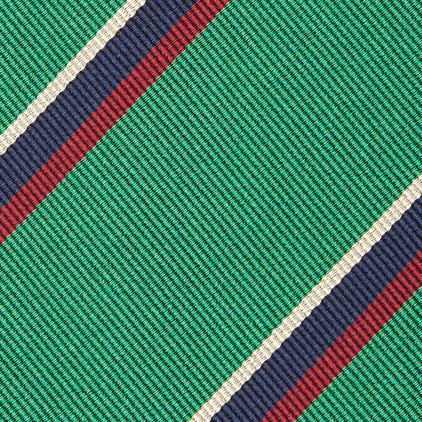 CRAVATTA REGIMENTAL IN SETA VERDE SCURO