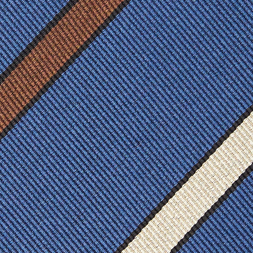 CRAVATTA REGIMENTAL IN SETA BLU