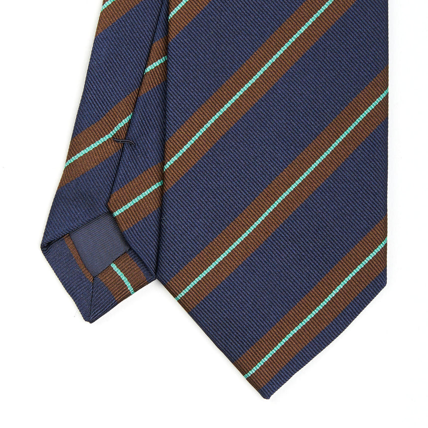 DARK BLUE REGIMENTAL SILK TIE