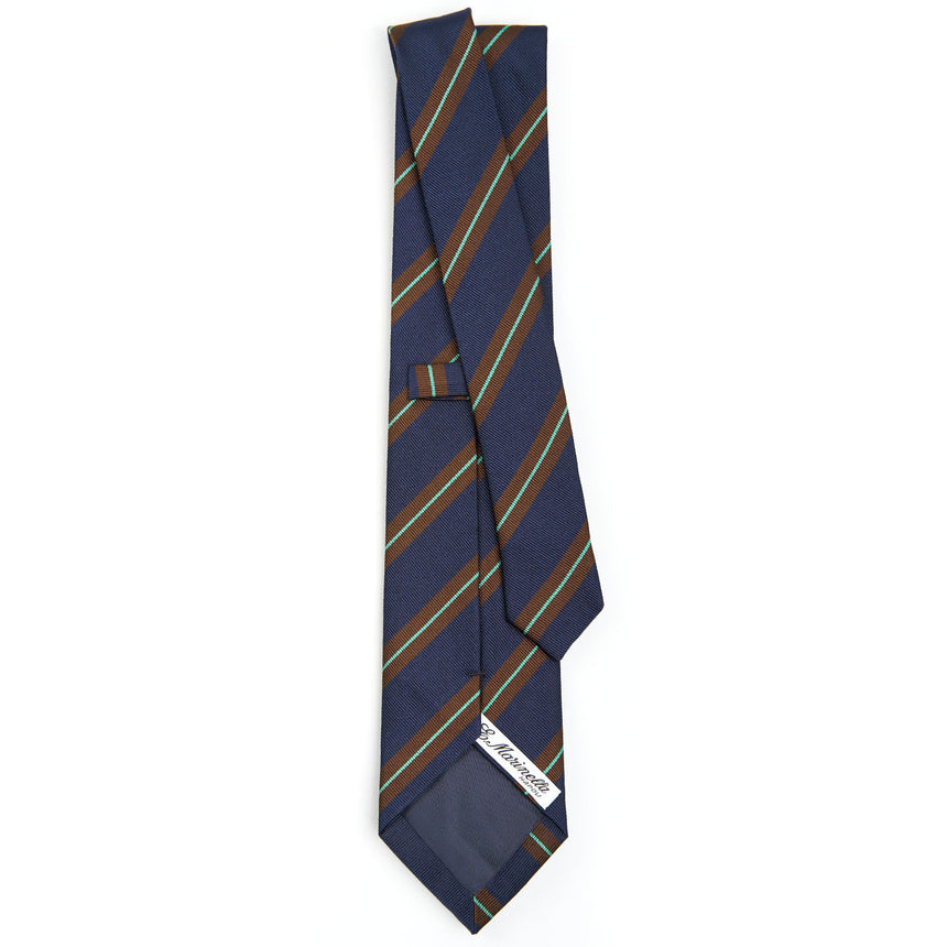 DARK BLUE REGIMENTAL SILK TIE