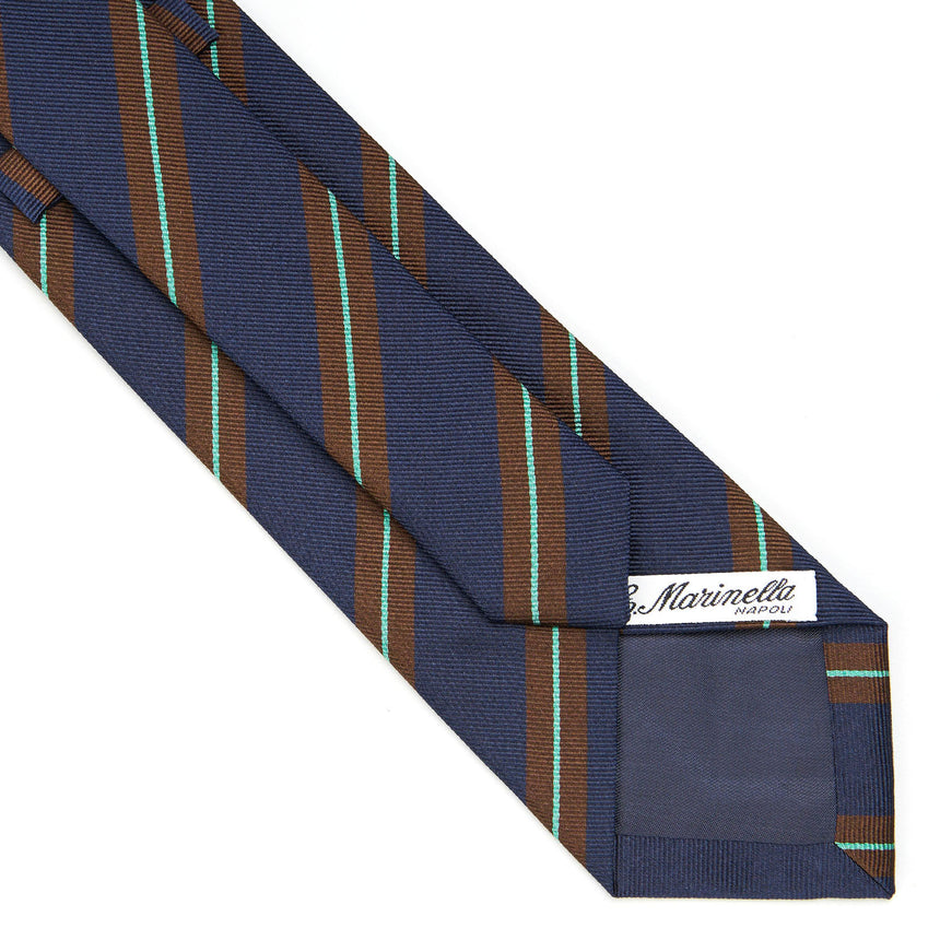 DARK BLUE REGIMENTAL SILK TIE