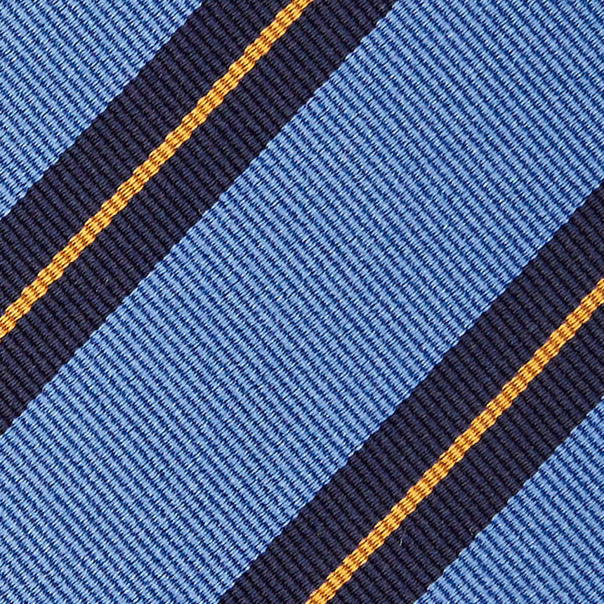 CRAVATTA REGIMENTAL IN SETA AZZURRO POLVERE