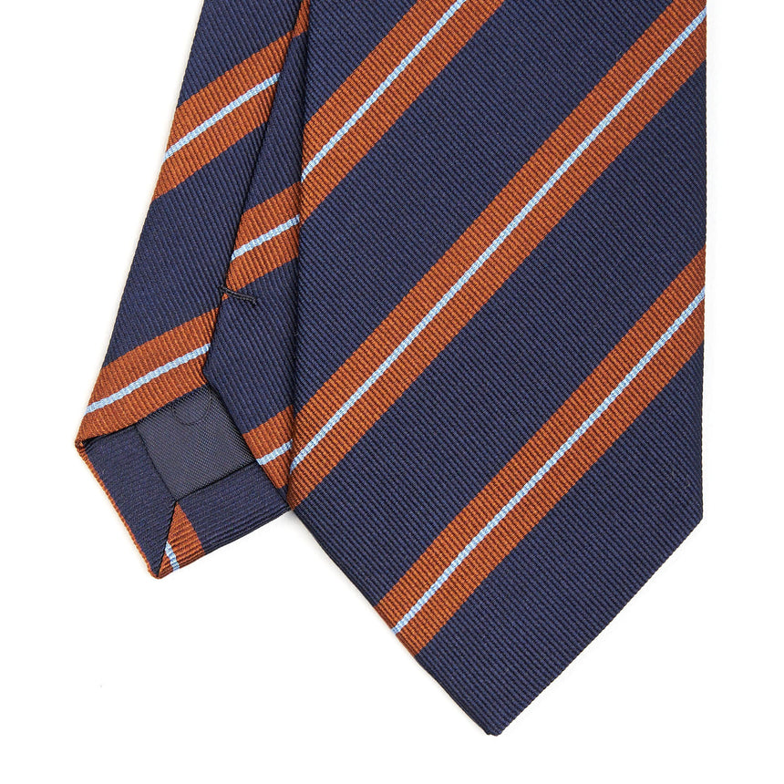 DARK BLUE REGIMENTAL SILK TIE