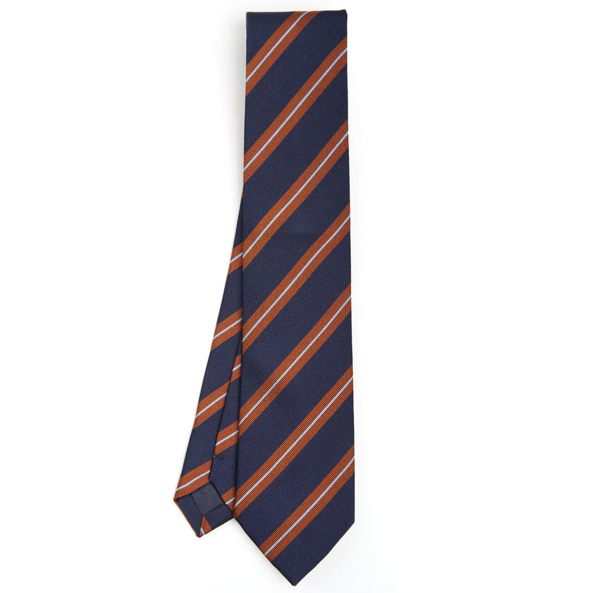 DARK BLUE REGIMENTAL SILK TIE