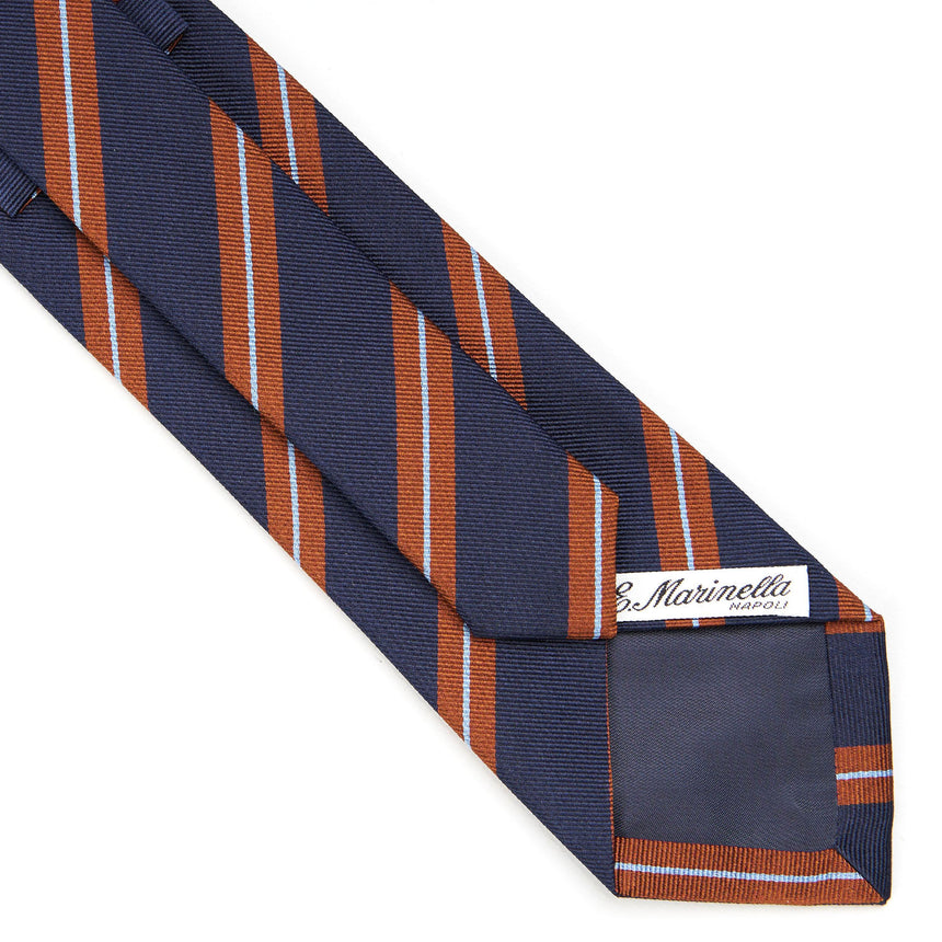 DARK BLUE REGIMENTAL SILK TIE