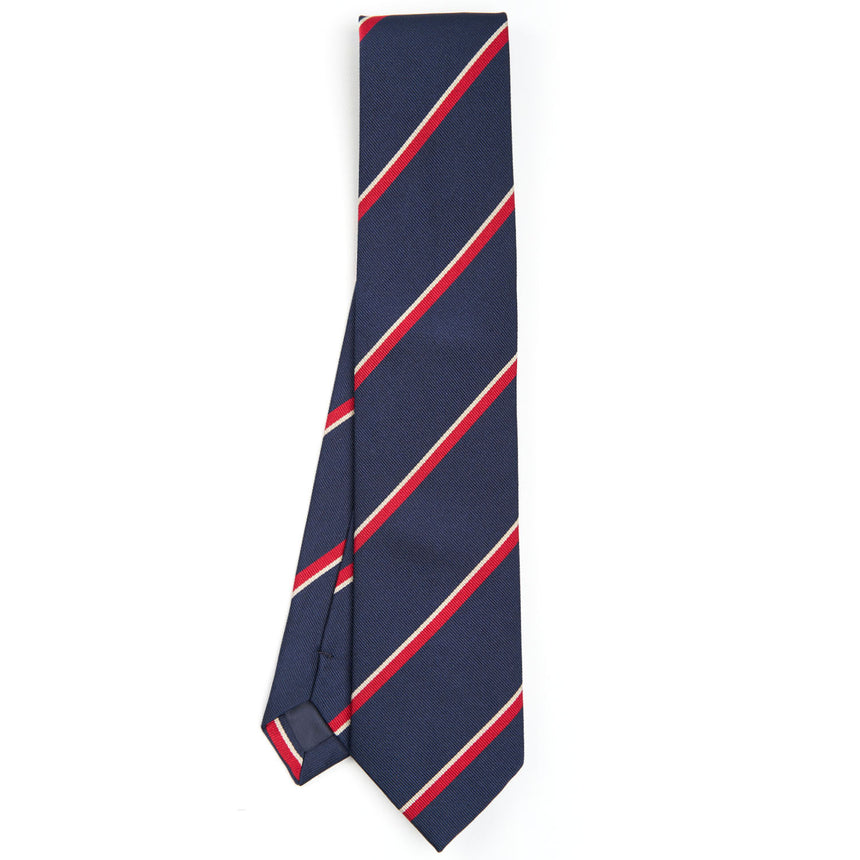DARK BLUE REGIMENTAL SILK TIE