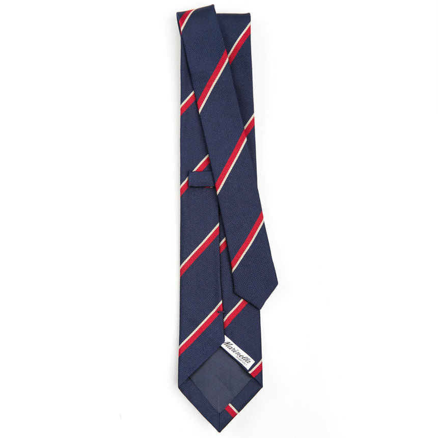 DARK BLUE REGIMENTAL SILK TIE