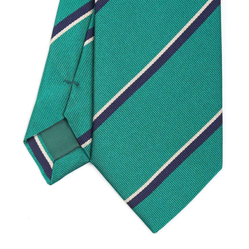GREEN REGIMENTAL SILK TIE