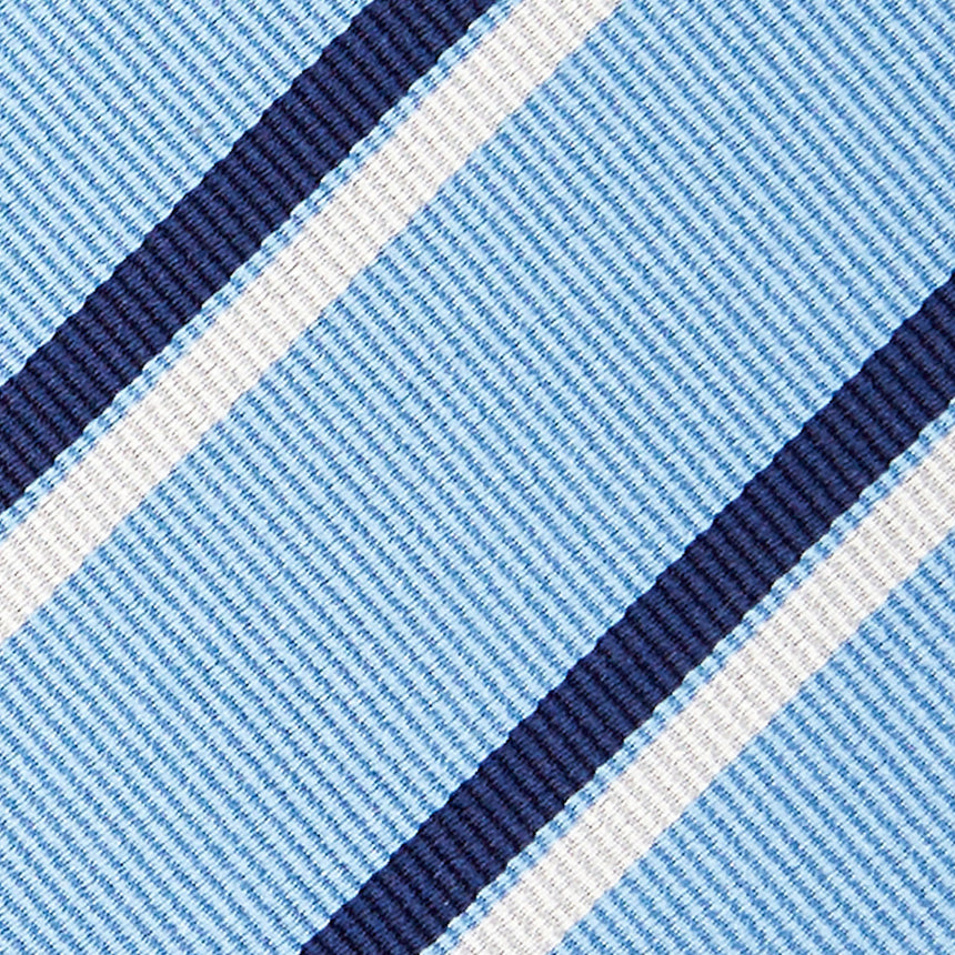 CRAVATTA REGIMENTAL IN SETA AZZURRA