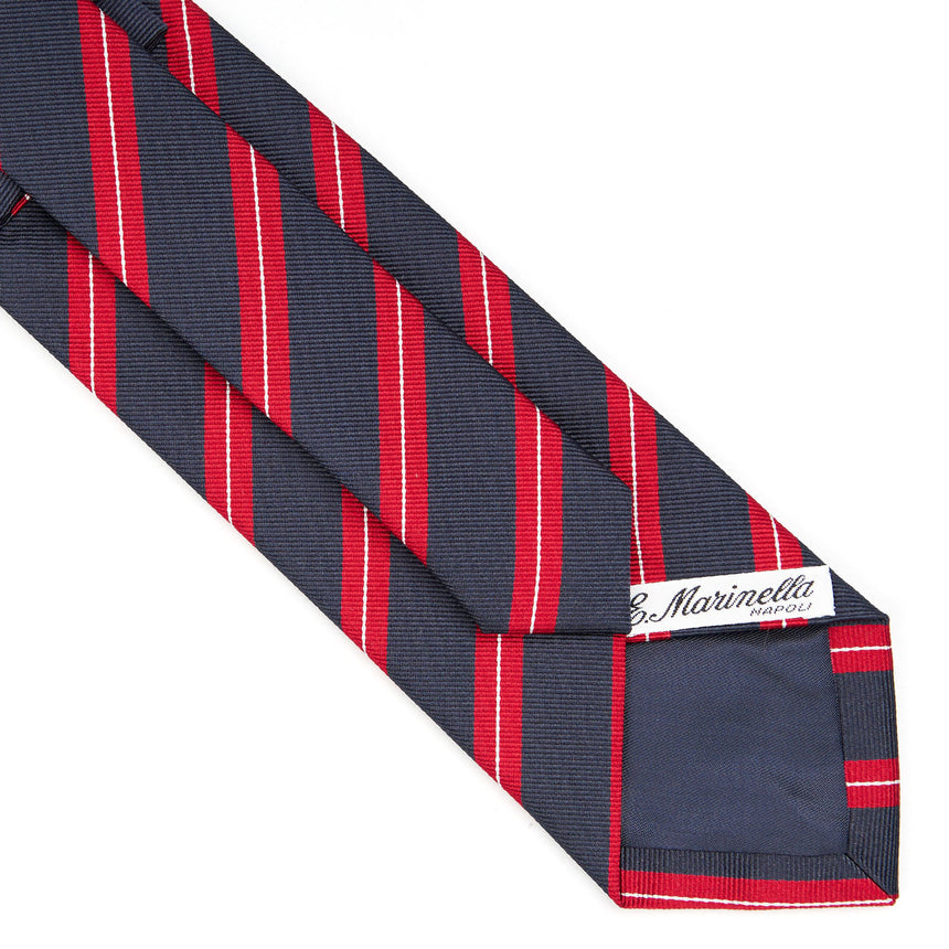 DARK BLUE REGIMENTAL SILK TIE