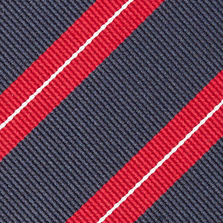 DARK BLUE REGIMENTAL SILK TIE