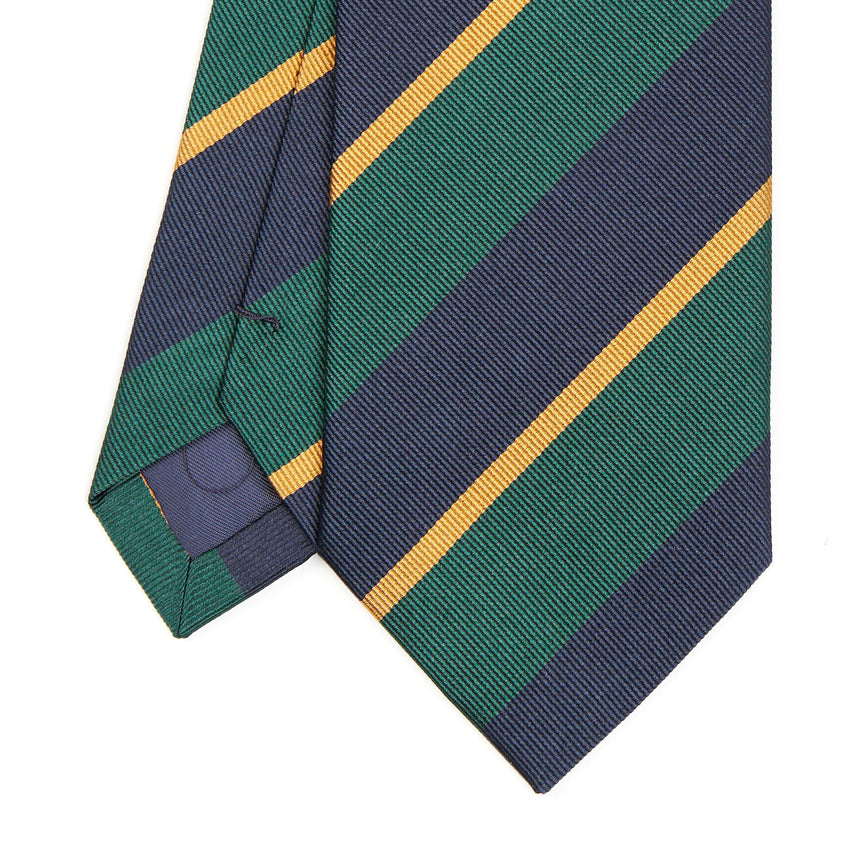 CRAVATTA REGIMENTAL IN SETA VERDE SCURO