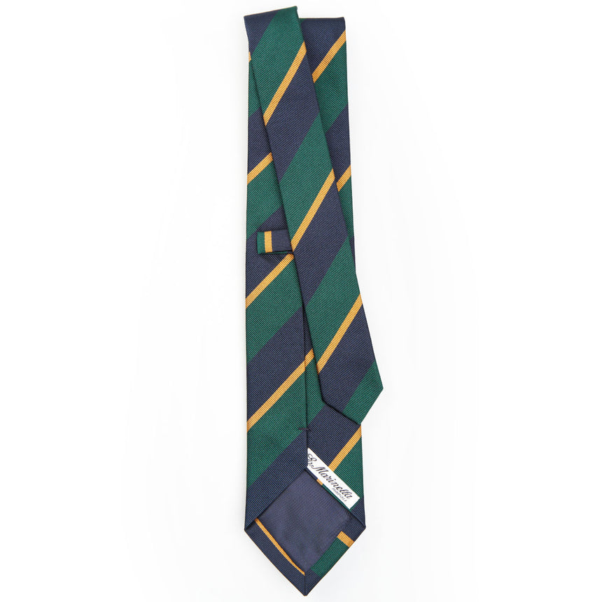 CRAVATTA REGIMENTAL IN SETA VERDE SCURO