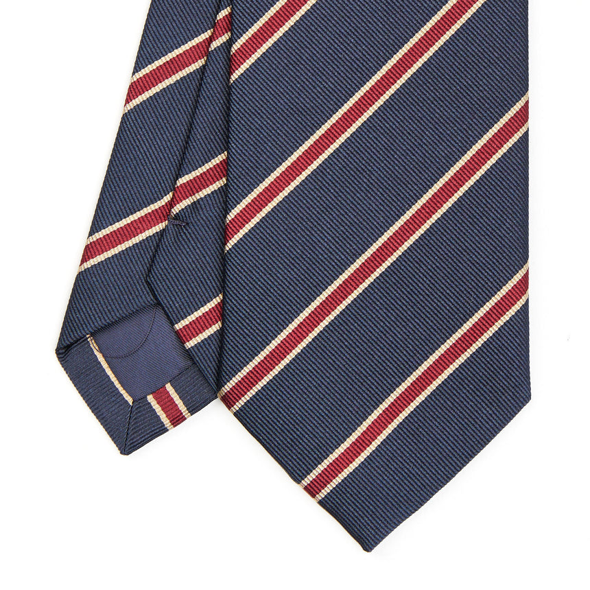 DARK BLUE REGIMENTAL SILK TIE