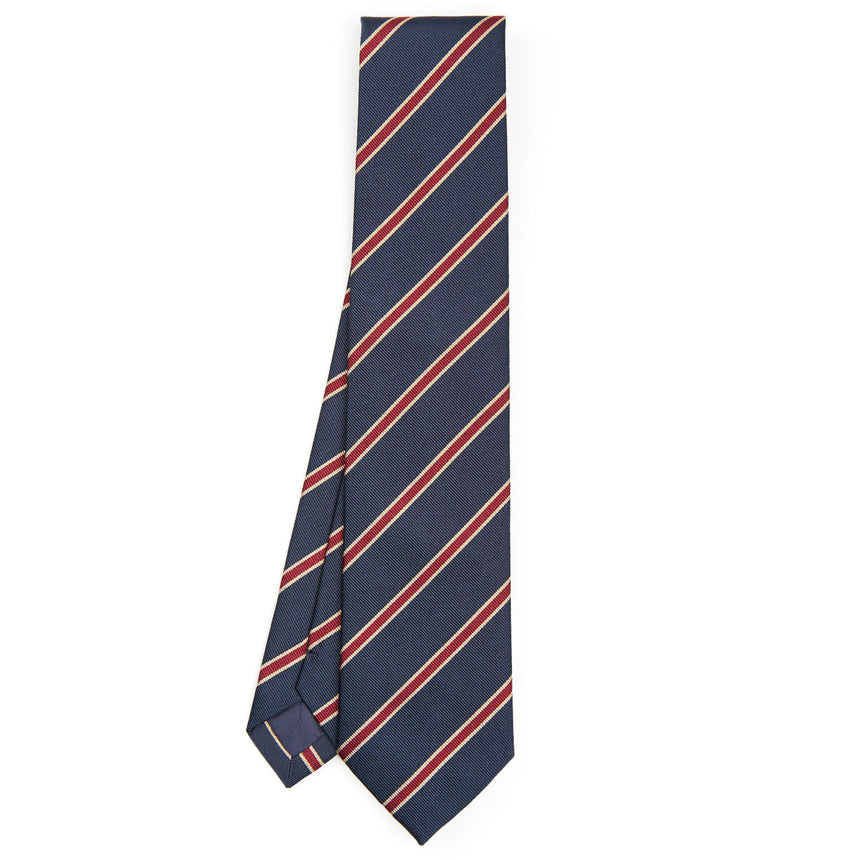 DARK BLUE REGIMENTAL SILK TIE