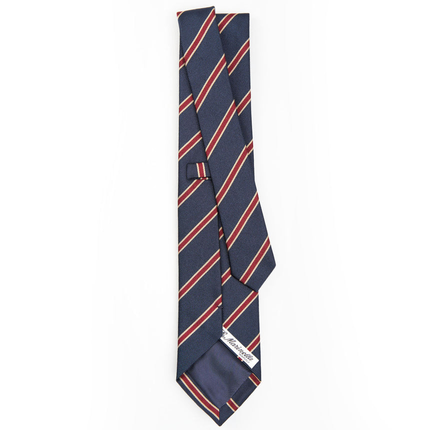 DARK BLUE REGIMENTAL SILK TIE