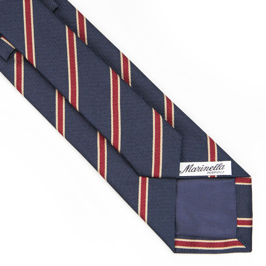 DARK BLUE REGIMENTAL SILK TIE