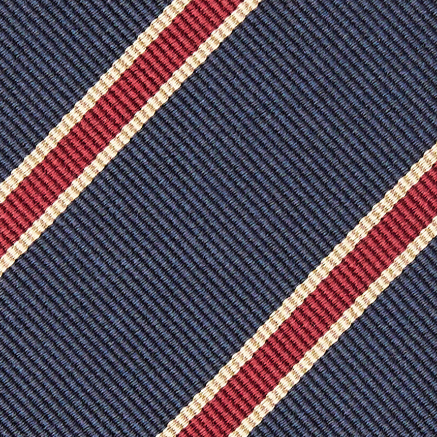 DARK BLUE REGIMENTAL SILK TIE