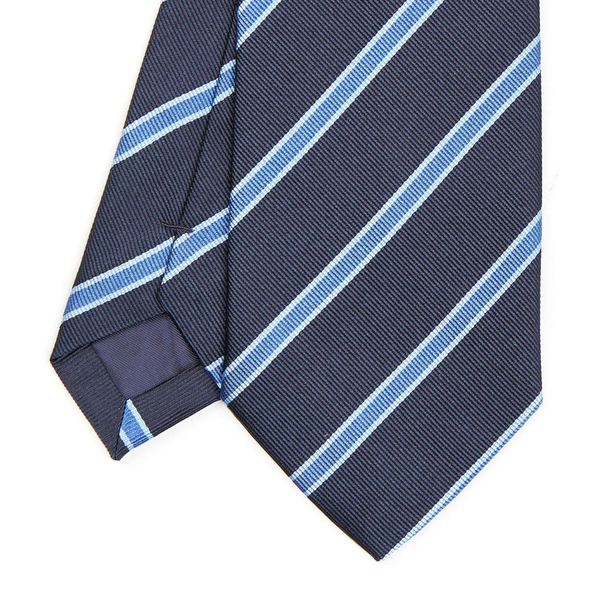 DARK BLUE REGIMENTAL SILK TIE