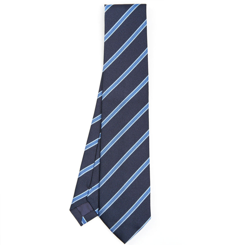 DARK BLUE REGIMENTAL SILK TIE