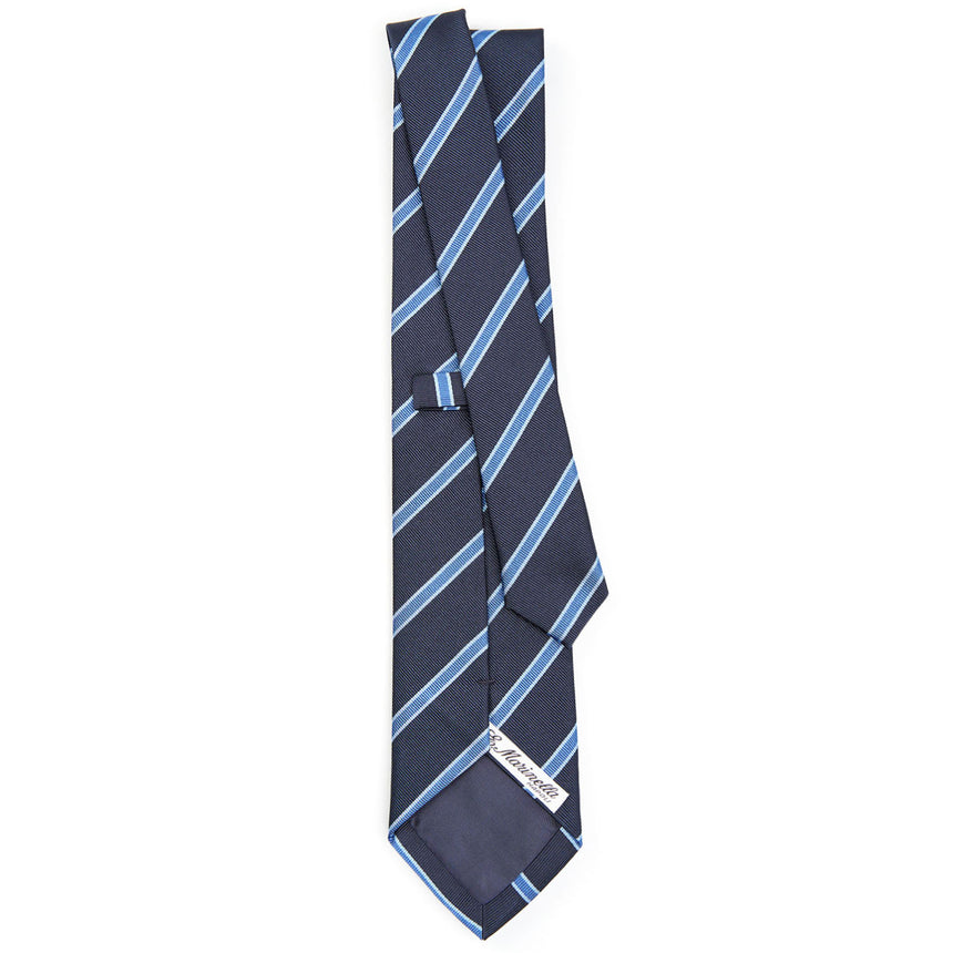 DARK BLUE REGIMENTAL SILK TIE