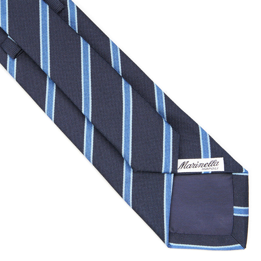 DARK BLUE REGIMENTAL SILK TIE