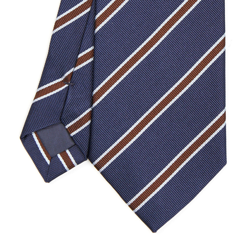 DARK BLUE REGIMENTAL SILK TIE