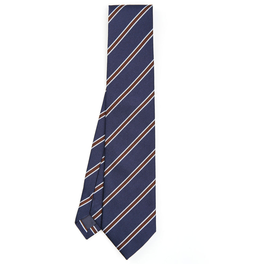 DARK BLUE REGIMENTAL SILK TIE