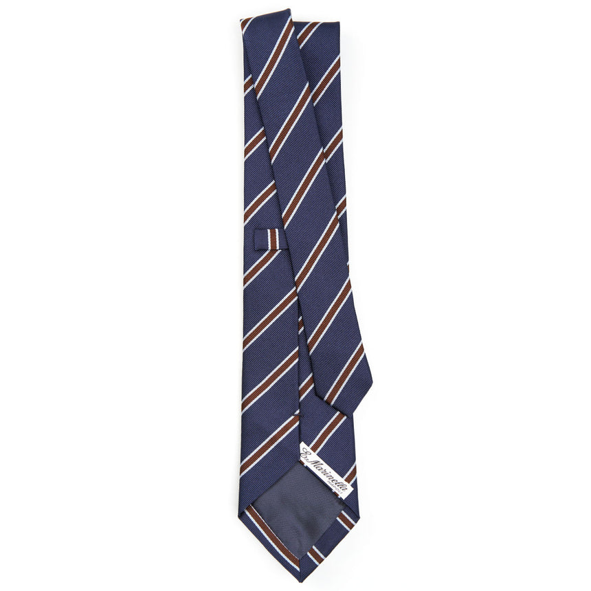 DARK BLUE REGIMENTAL SILK TIE