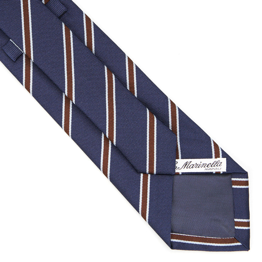 DARK BLUE REGIMENTAL SILK TIE