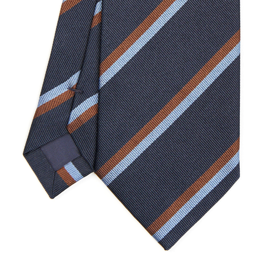 DARK BLUE REGIMENTAL SILK TIE