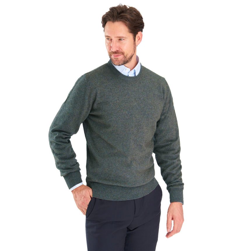 DARK GREEN CREWNECK SWEATER