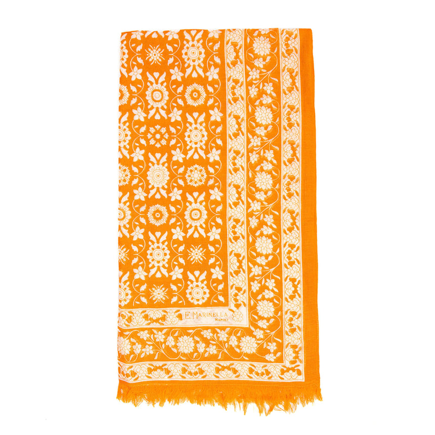 SCIARPA ARANCIONE IN LINO