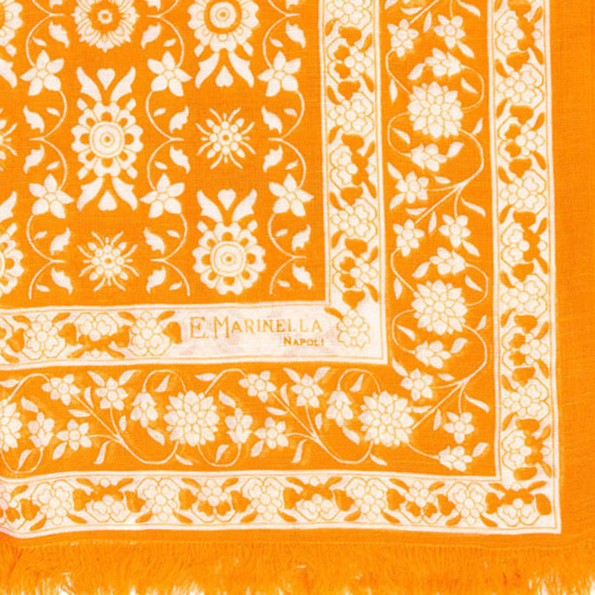 SCIARPA ARANCIONE IN LINO