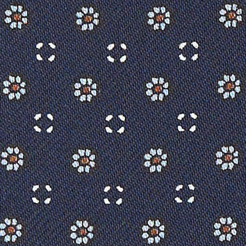 DARK BLUE SILK ASCOT TIE