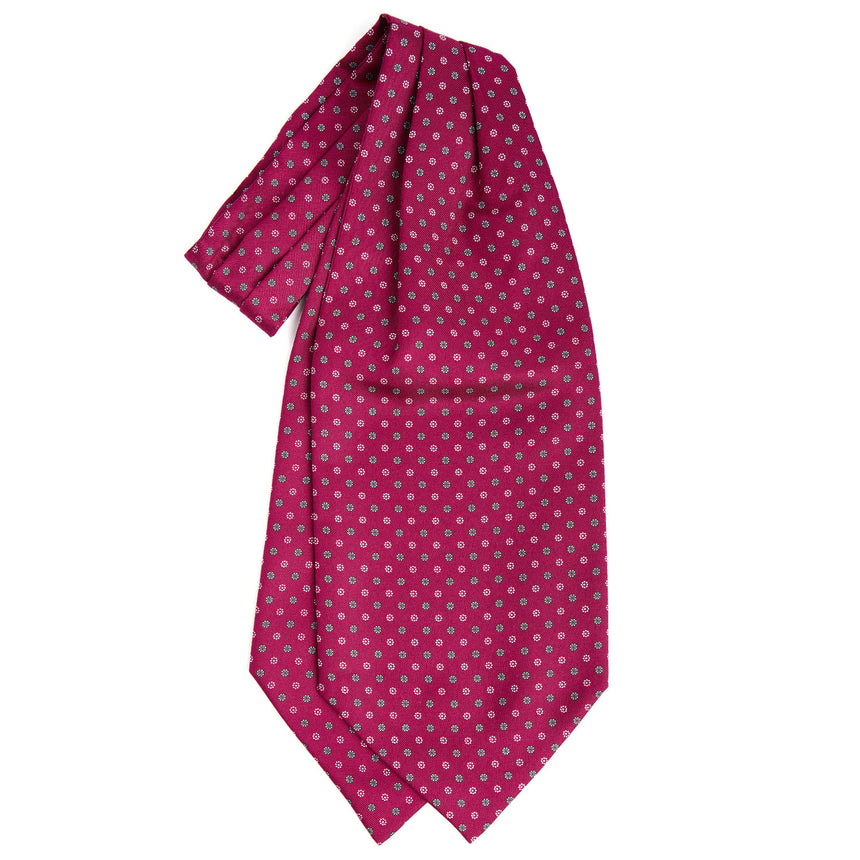 FUCHSIA SILK ASCOT TIE